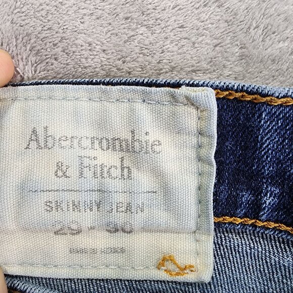 Mens Abercrombie & Fitch Skinny Jeans Blue Denim Stretch Size 29x30 - Picture 4 of 10